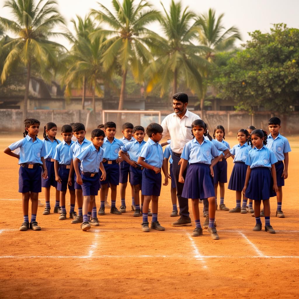 Coach training students